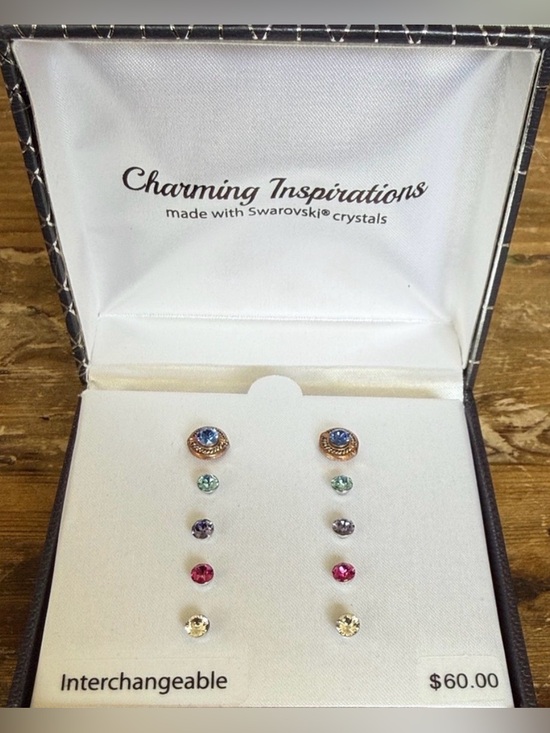 Charming Inspirations Jewelry - Charming Inspirations Swarovski Crystal Interchangeable Earring Set - NEW